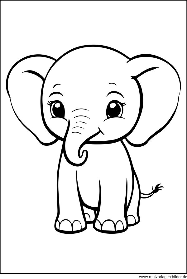 Baby Elefant Ausmalbild